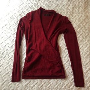 Red Wrap Sweater